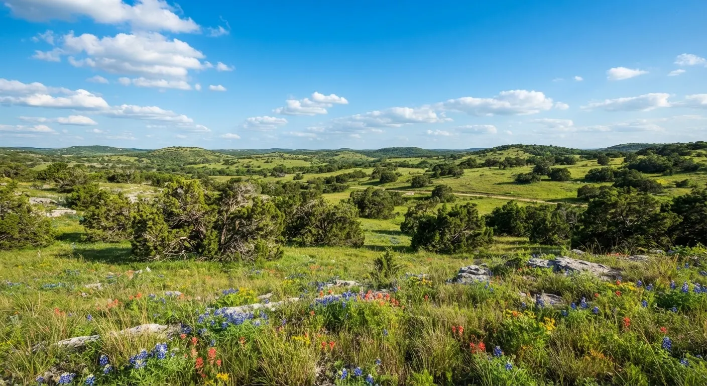 Open Texas Hill Country raw acreage near Dripping Springs.