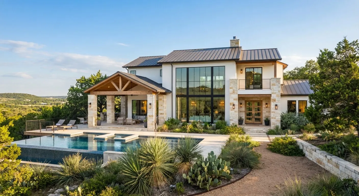 A Texas modern masterpiece residence in Dripping Springs.